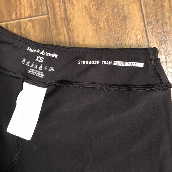 REEBOK black cropped workout leggings size XS - Picture 5 of 5